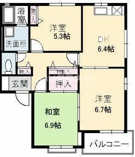 プリムリゼール A棟【1階】の間取り