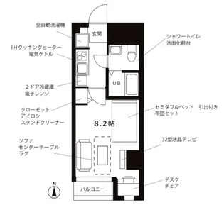プチグランデ秋葉原【9階】の間取り