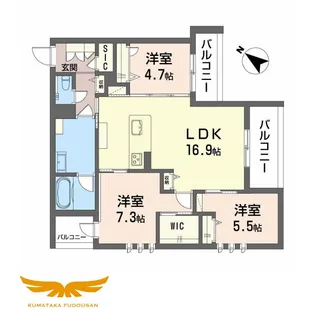 シャーメゾン 新屋敷 Premium【2階】の間取り