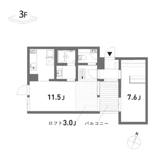 COLLAGE HOUSE【3階】の間取り