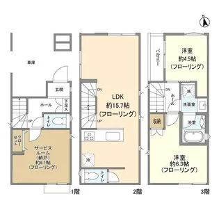 神奈川県川崎市川崎区宮前町【一戸建】の間取り