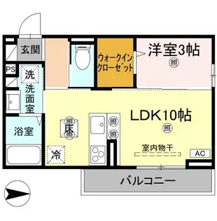 徳島県徳島市庄町2【アパート】の間取り