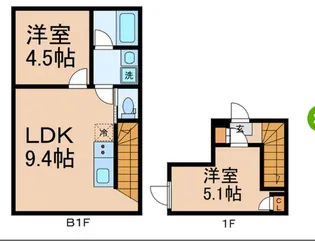 Herme神楽坂【1階】の間取り