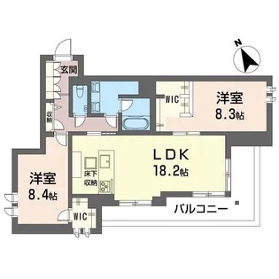 シャーメゾン藤雅庭【1階】の間取り