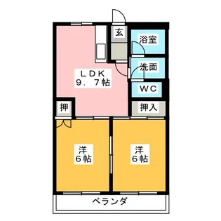 サンドピアリス【2階】の間取り