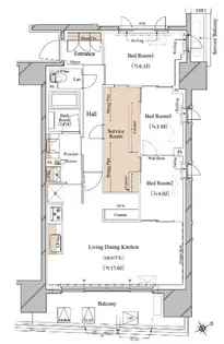 東京都台東区駒形1【マンション】の間取り