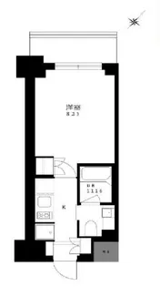プライマル勝どき【5階】の間取り