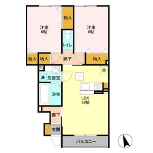 グリシーナ【1階】の間取り