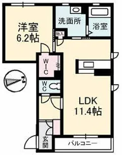 メゾン ド シエル【1階】の間取り