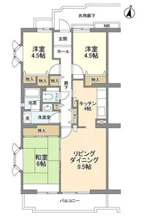 コーポレート中央林間2号棟【5階】の間取り