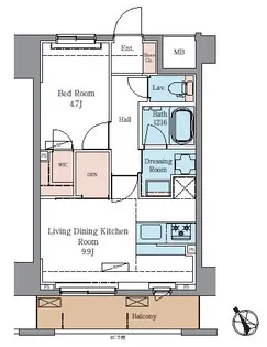 ラグゼナ北千住II【2階】の間取り