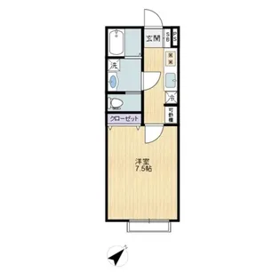 カシェット【2階】の間取り