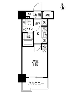 グラントゥルース門前仲町【9階】の間取り