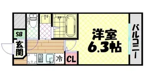 グランパシフィック桜川南【7階】の間取り