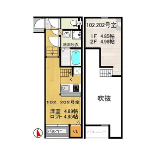 プレジール仙台【1階】の間取り
