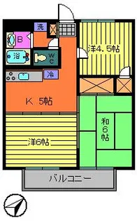 メゾンドール二俣【2階】の間取り