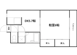 ツインズ大町I【3階】の間取り