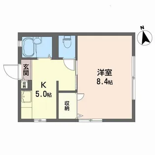 ディアス岡田【1階】の間取り
