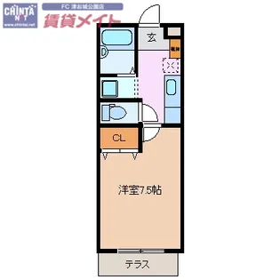 サクシード栗真【1階】の間取り