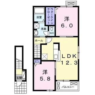 フォレストハウス 天神【2階】の間取り