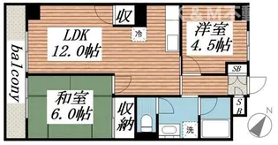 山口マンション【5階】の間取り