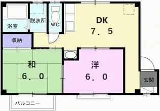 パステルハイツ坂【1階】の間取り