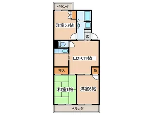 グレイスコート【3階】の間取り