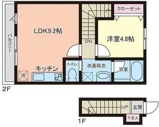 PREMORY名取駅前A【2階】の間取り