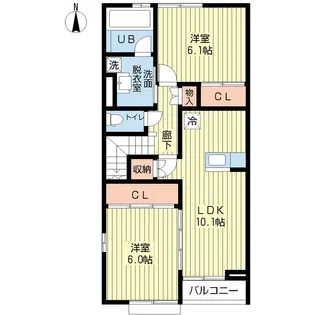 グラナート【2階】の間取り