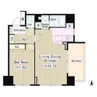 ガルデニア蔵前【3階】の間取り