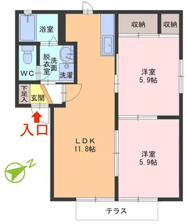 ルミエールM A棟【1階】の間取り