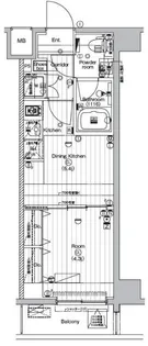 ザ・プレミアムキューブG潮見【1階】の間取り