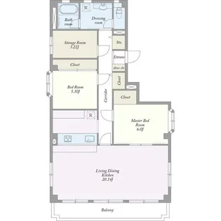 Freesia Asakusa フリージア浅草【2階】の間取り