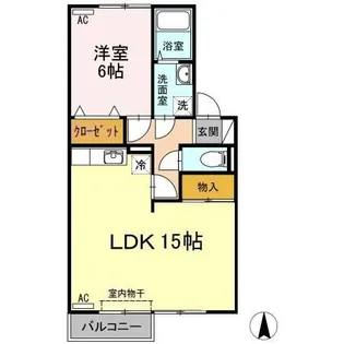 ボンヌ シャンス【1階】の間取り