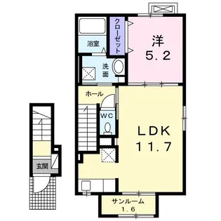フォルティシモV【2階】の間取り
