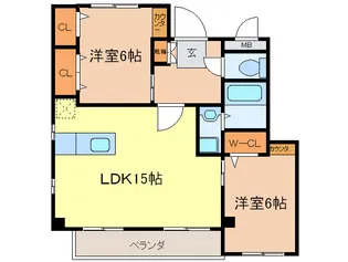 ノーブルメゾン熊の前【3階】の間取り