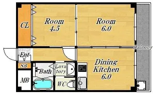 USJ Court【6階】の間取り