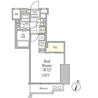 アンパサンド北新宿【4階】の間取り