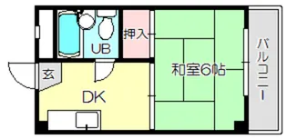 ビスタ新庄ハイツ3【6階】の間取り