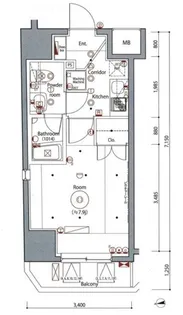 セジョリ上野【7階】の間取り
