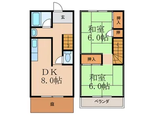 テラスみささぎ 南棟【1階】の間取り
