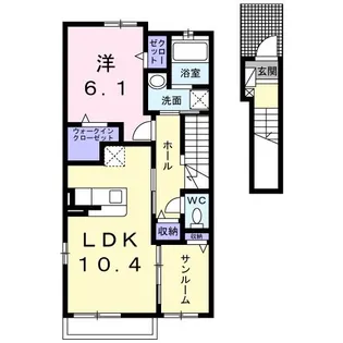 コンフィアンスV【2階】の間取り