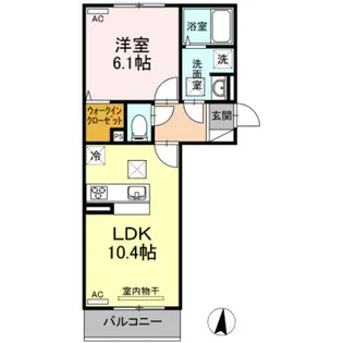 クローリス A棟【3階】の間取り