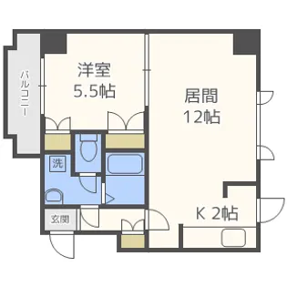 プラザ中島公園【7階】の間取り