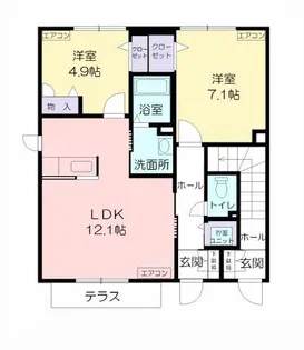 シャーメゾンGLANZ【1階】の間取り