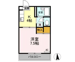 レジデ・アイ B棟【2階】の間取り