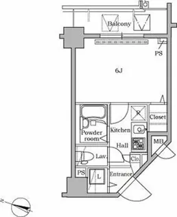 レジディア広尾II【8階】の間取り