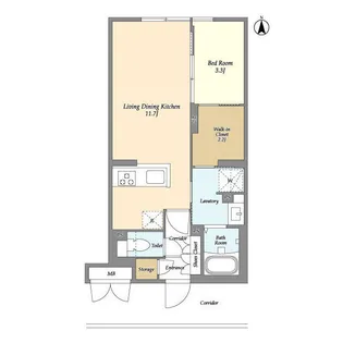 ラクラス中野南台【1階】の間取り