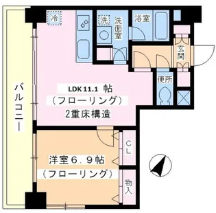 Blossom Tsukuda【7階】の間取り