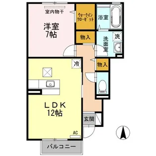 セジュール 宗方【1階】の間取り